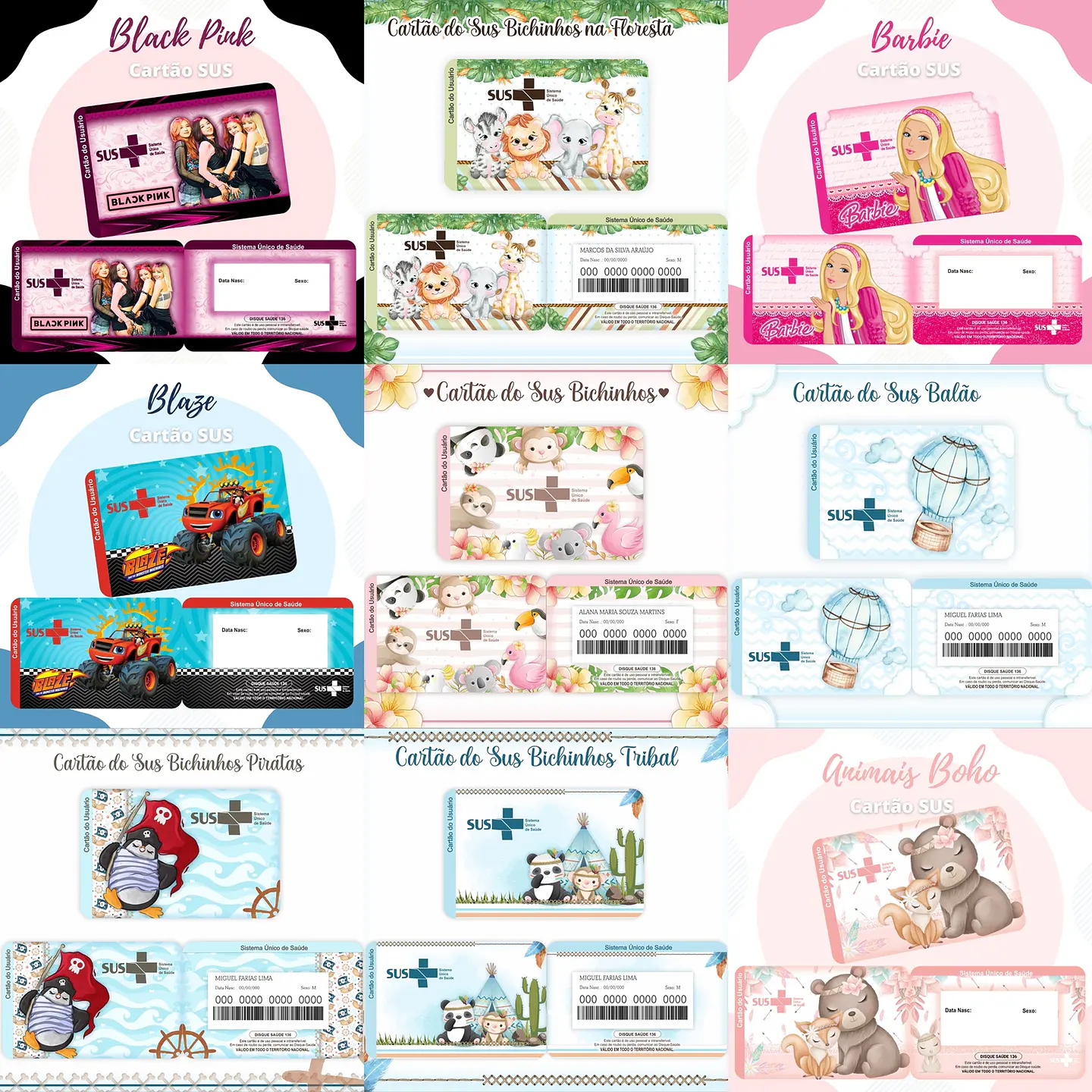119 Artes para Cartão SUS Arquivo em Png 2