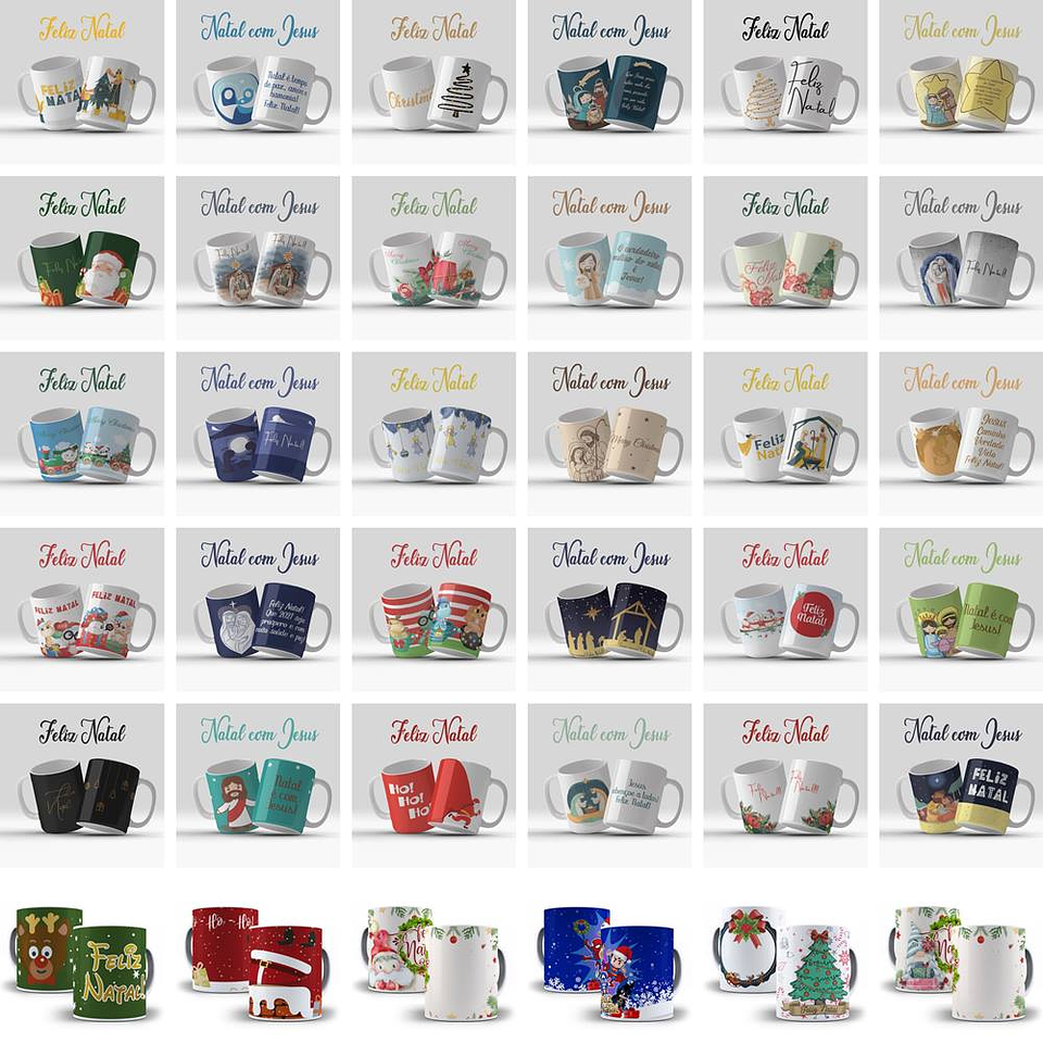 Mega Pacote Artes Sublimação Natal e Ano Novo 13