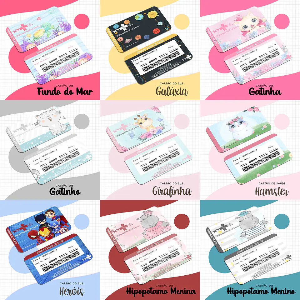 44 Artes para Cartão SUS Arquivo em Png 3