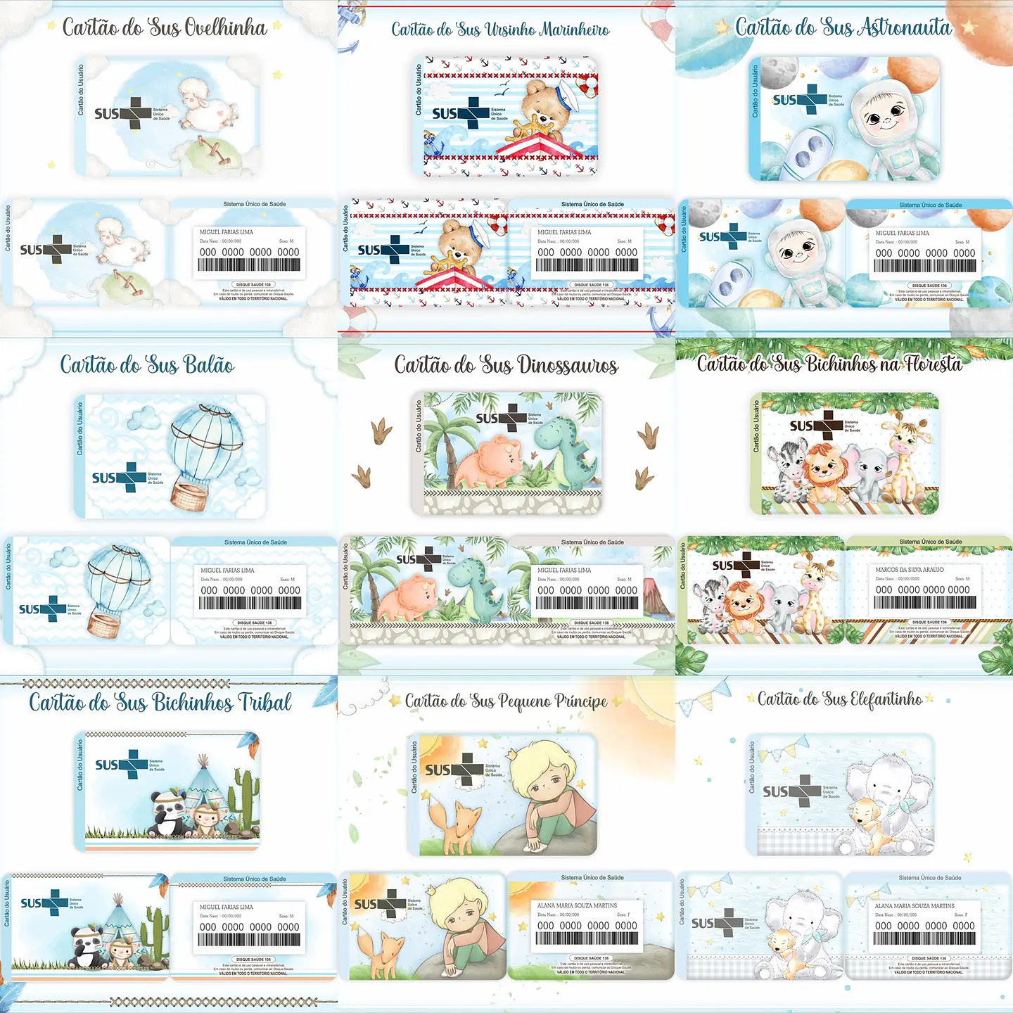 74 Artes para Cartão SUS Arquivo em Png 3