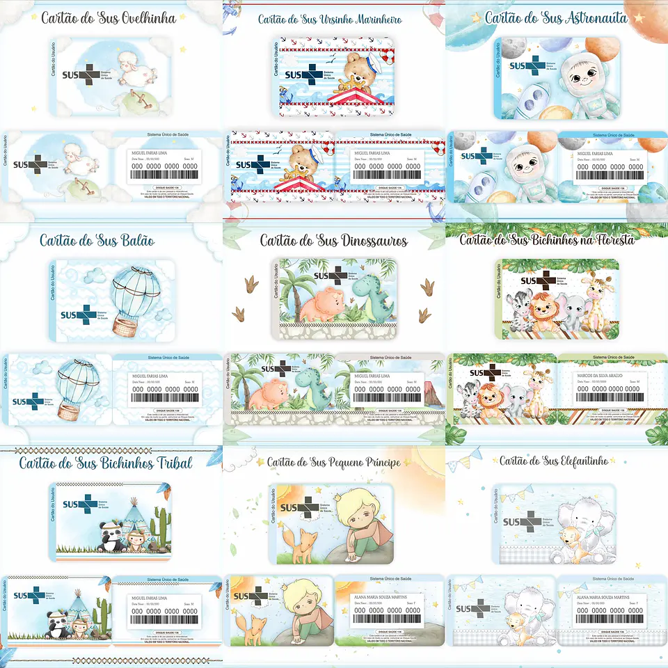 74 Artes para Cartão SUS Arquivo em Png 3
