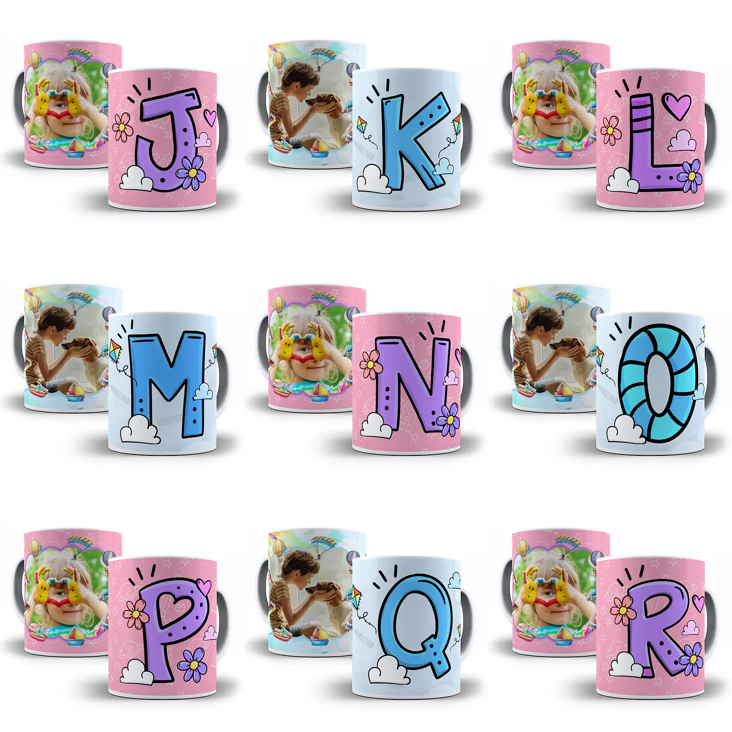 52 Artes para Caneca Alfabeto Infantil Sublimação Arquivo em Jpge/Png 2