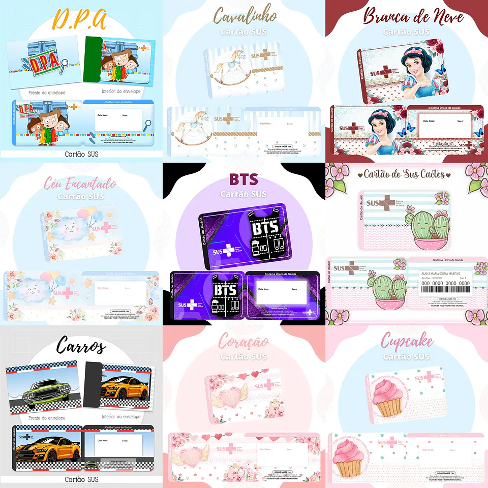 119 Artes para Cartão SUS Arquivo em Png 3