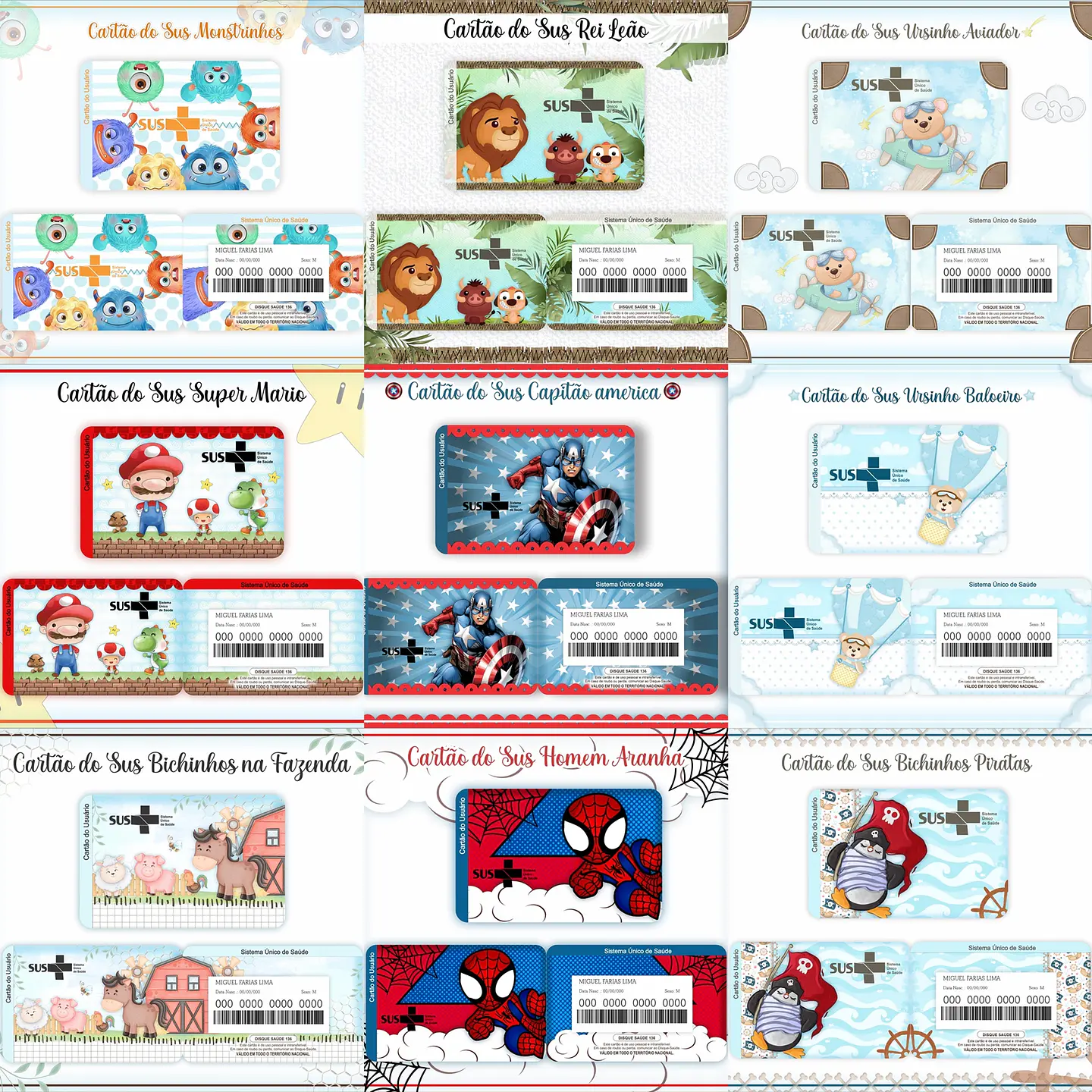 74 Artes para Cartão SUS Arquivo em Png 4