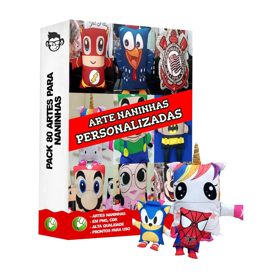 80 Artes para Naninhas Personalizadas Sublimação Editável em Corel Draw 1