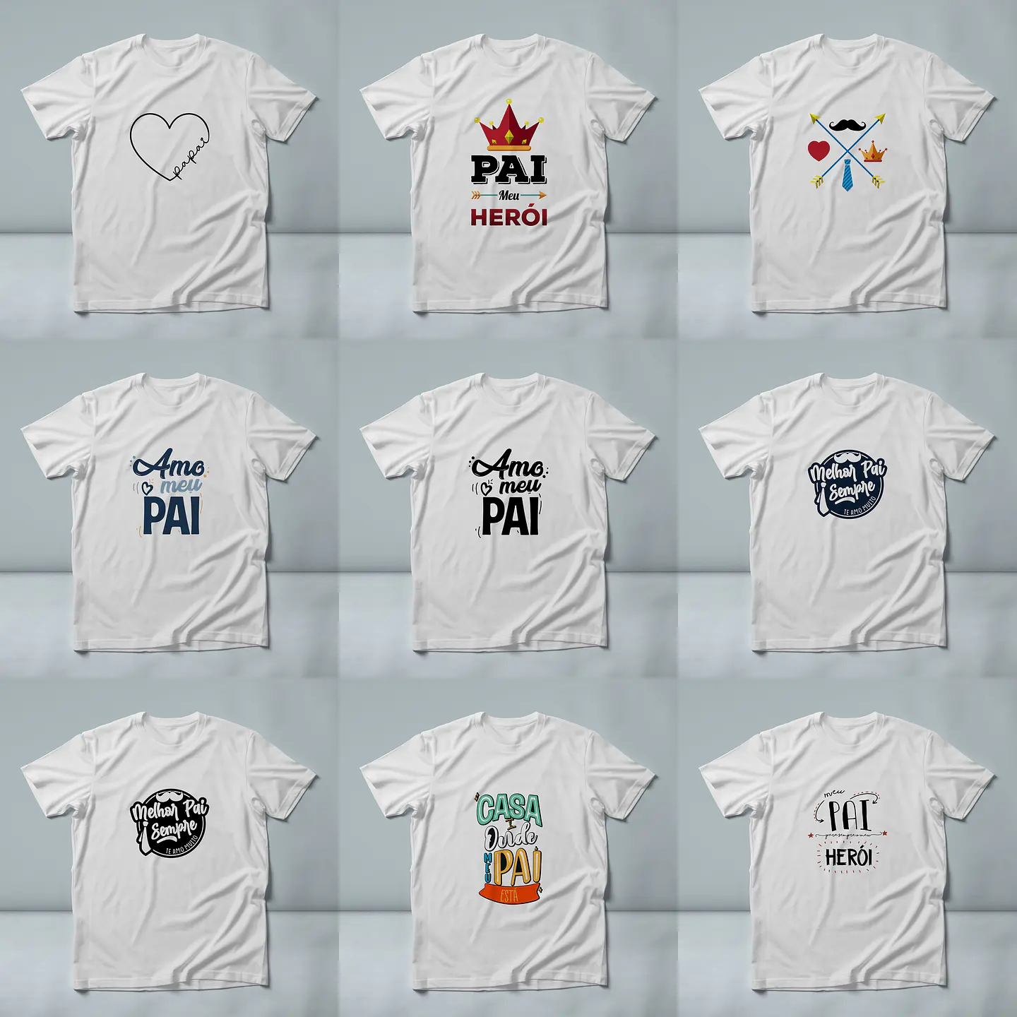 60 Artes para Camisa Dia dos Pais Arquivo em Jpg/Png 2