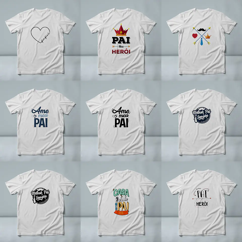 60 Artes para Camisa Dia dos Pais Arquivo em Jpg/Png 2