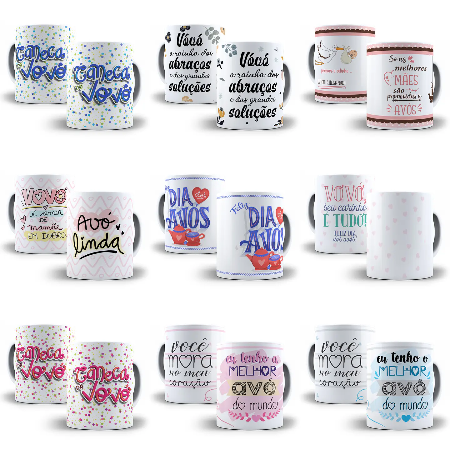234 Artes para Caneca Dia dos Avós Sublimação Arquivo em Jpge/Png 1
