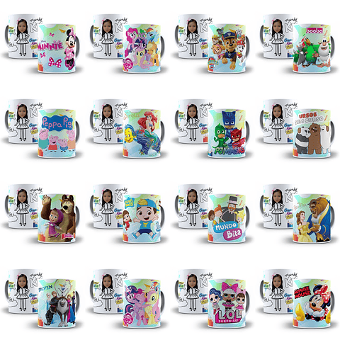 210 Artes para Caneca Dia das Crianças Sublimação Arquivo em Jpge/Png