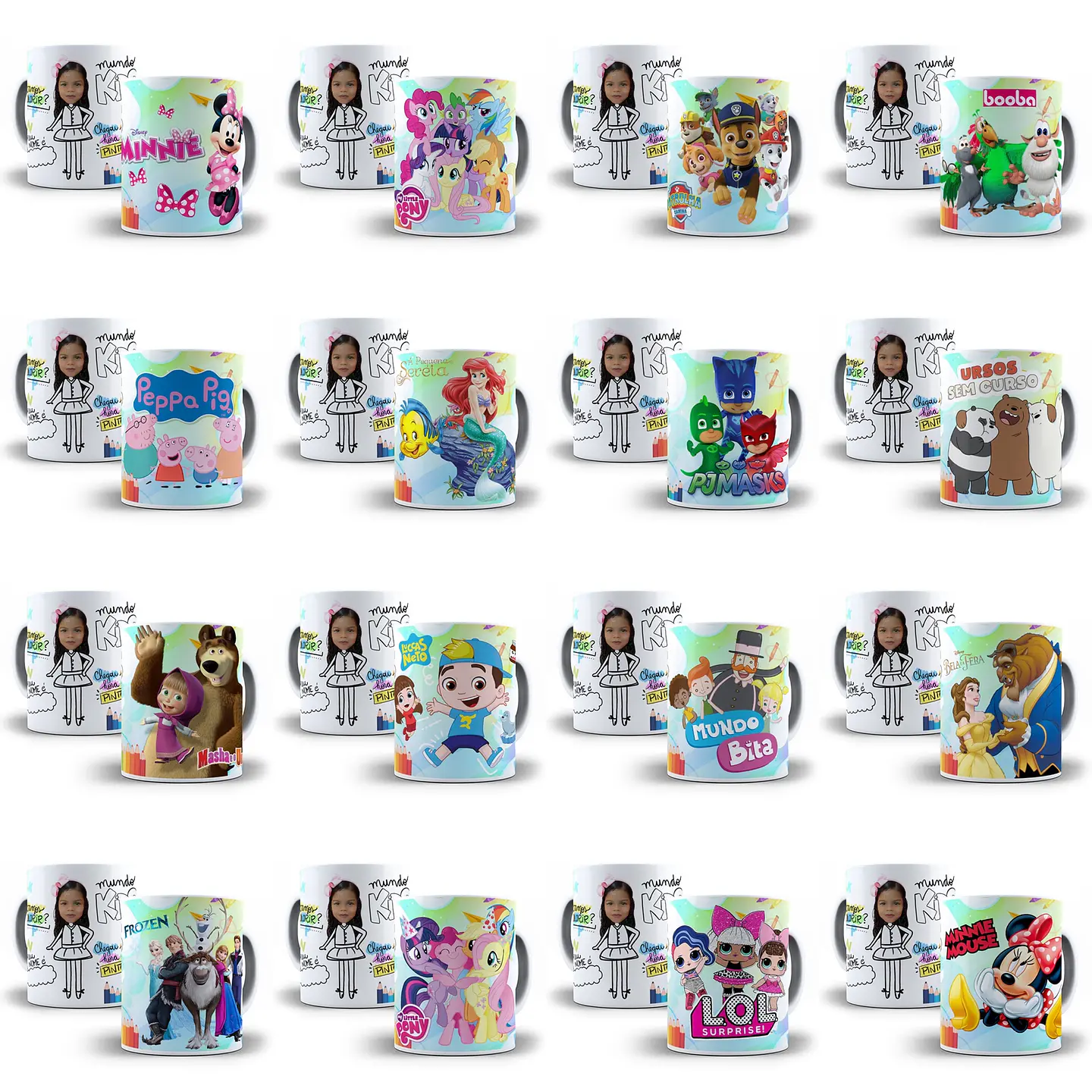 210 Artes para Caneca Dia das Crianças Sublimação Arquivo em Jpge/Png 1