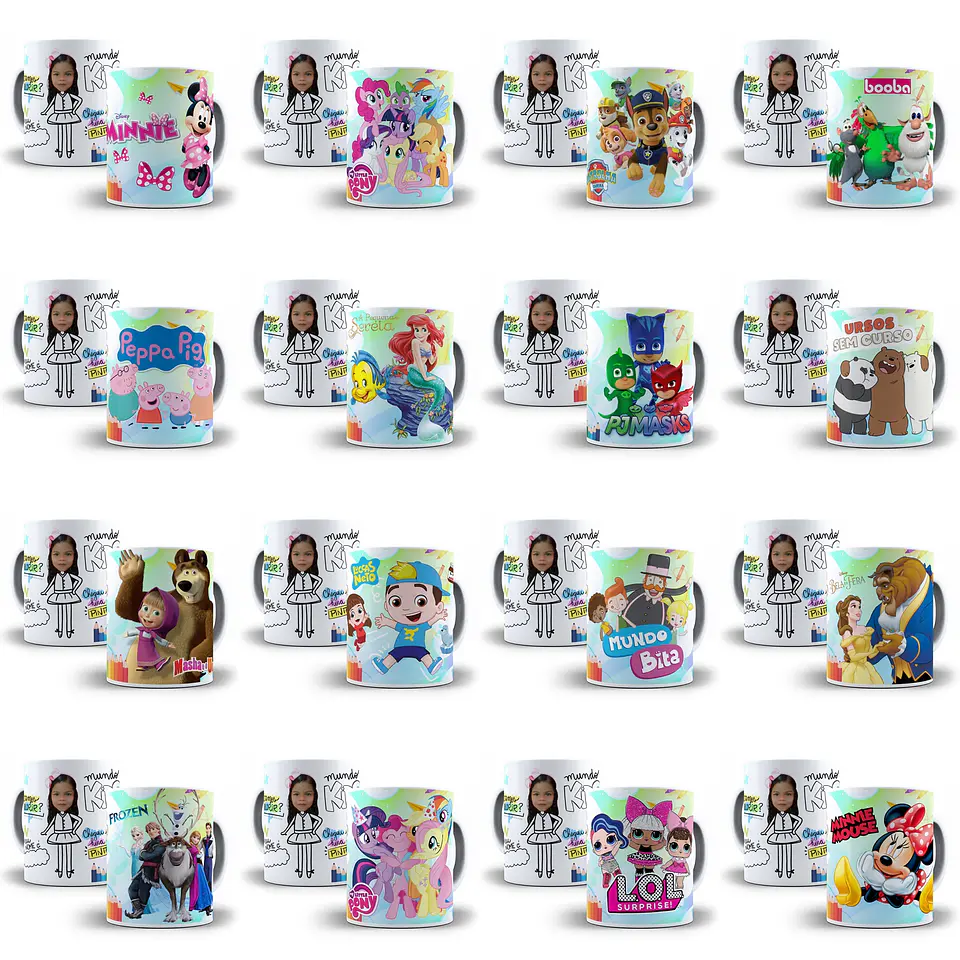 210 Artes para Caneca Dia das Crianças Sublimação Arquivo em Jpge/Png 1