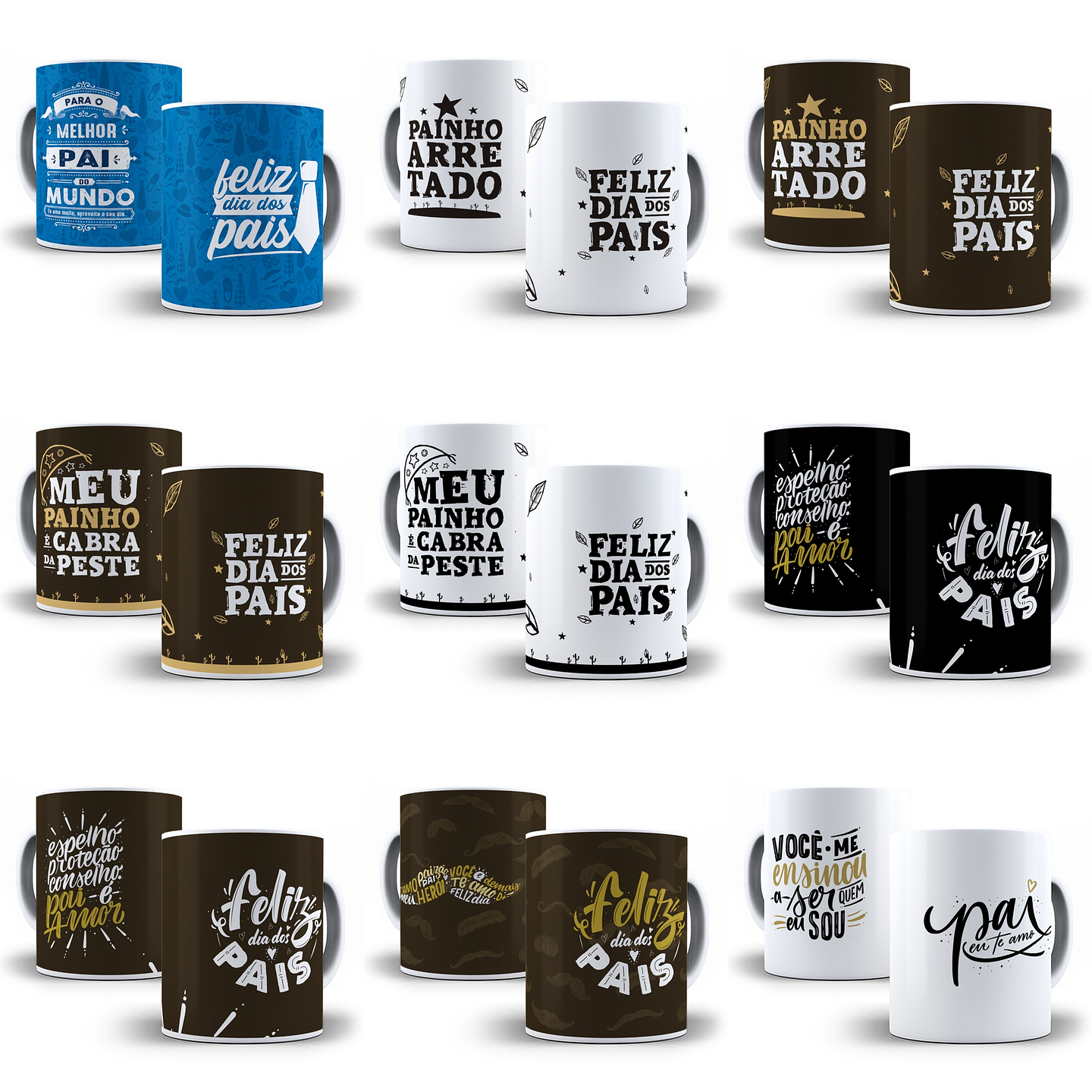 160 Artes para Caneca Sublimação Dia dos Pais Arquivo em Jpg/Png 2