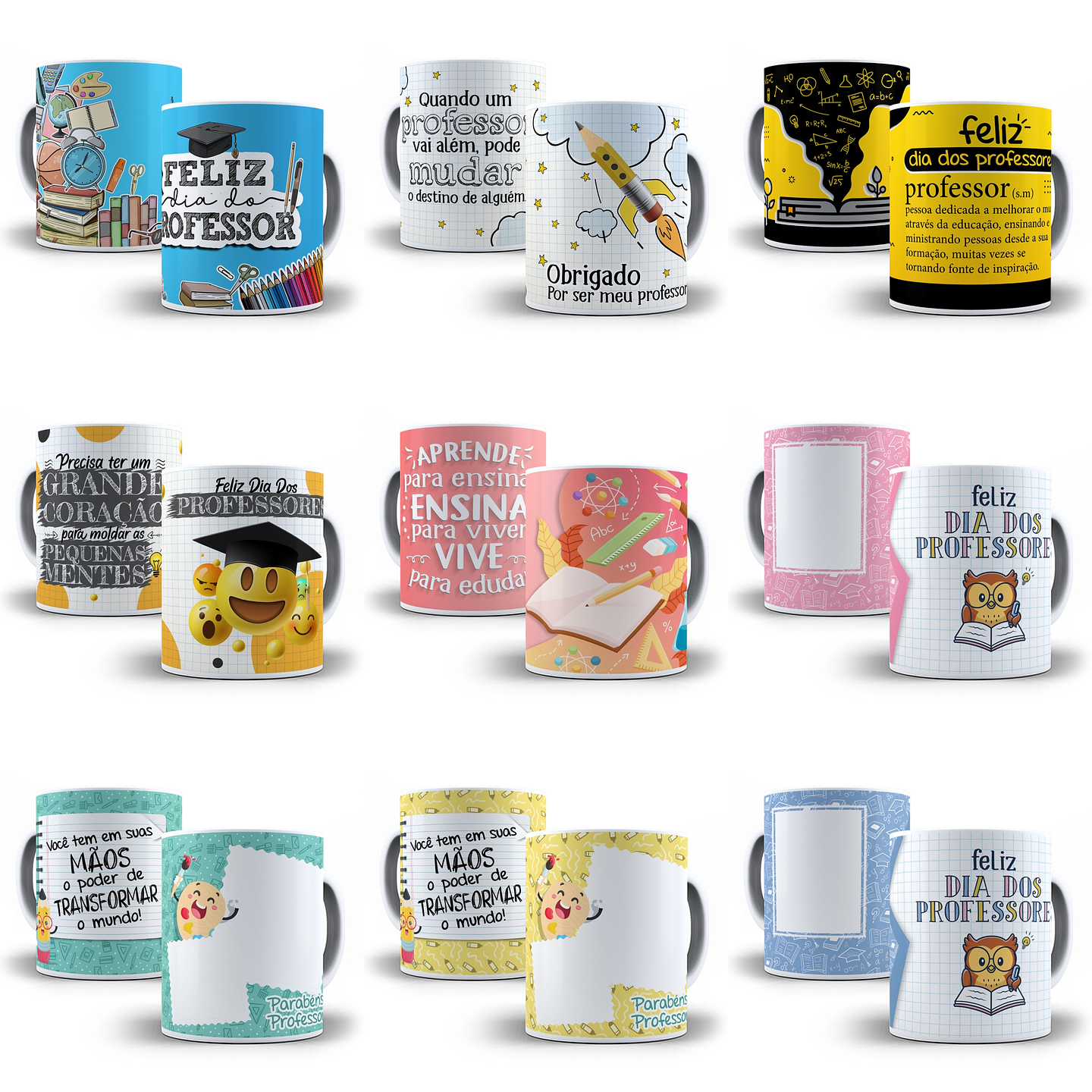 170 Artes para Sublimação Dia dos Professores Editável em Corel Draw 2