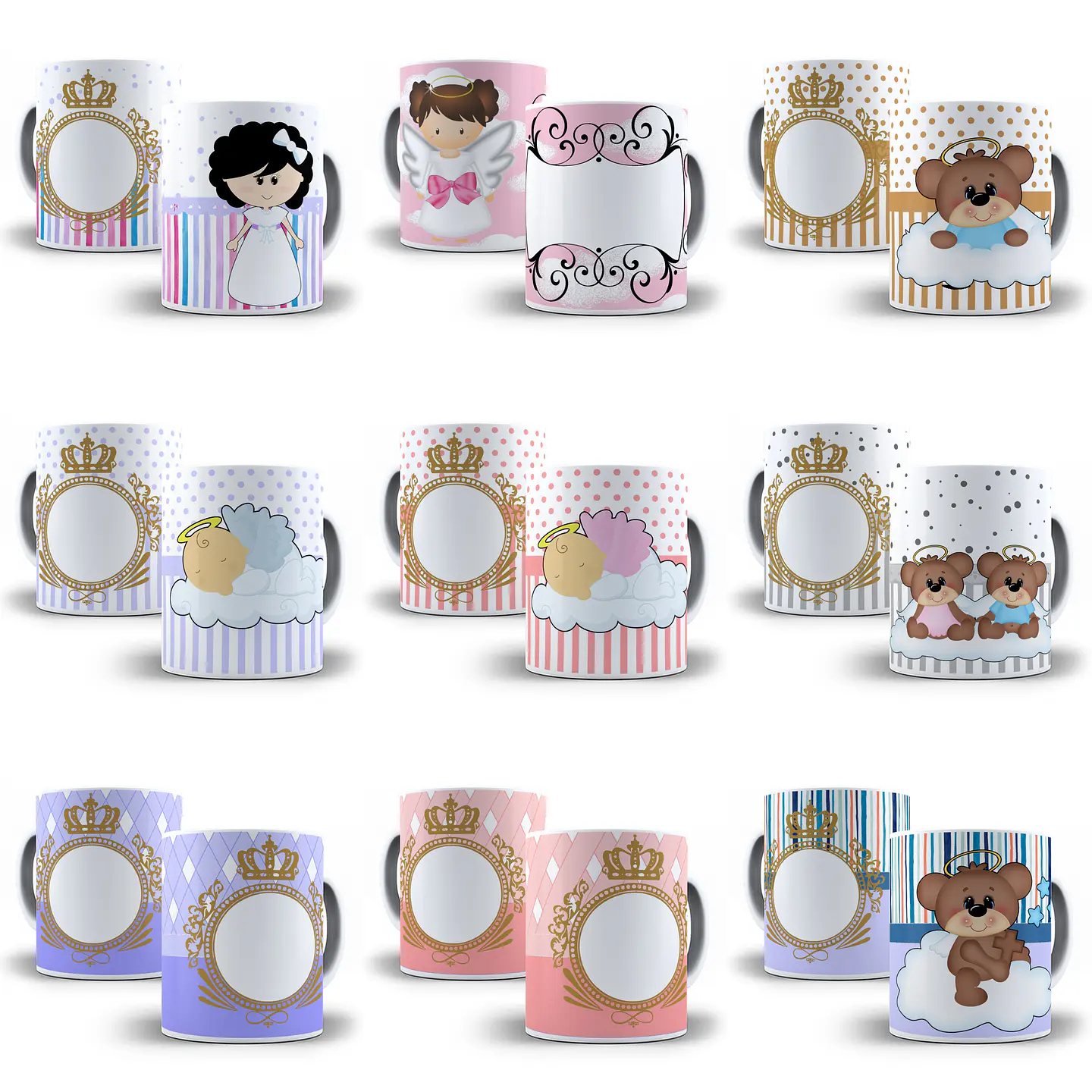 80 Artes para Caneca Batizado Batismo Editável em Photoshop e Corel Draw 4