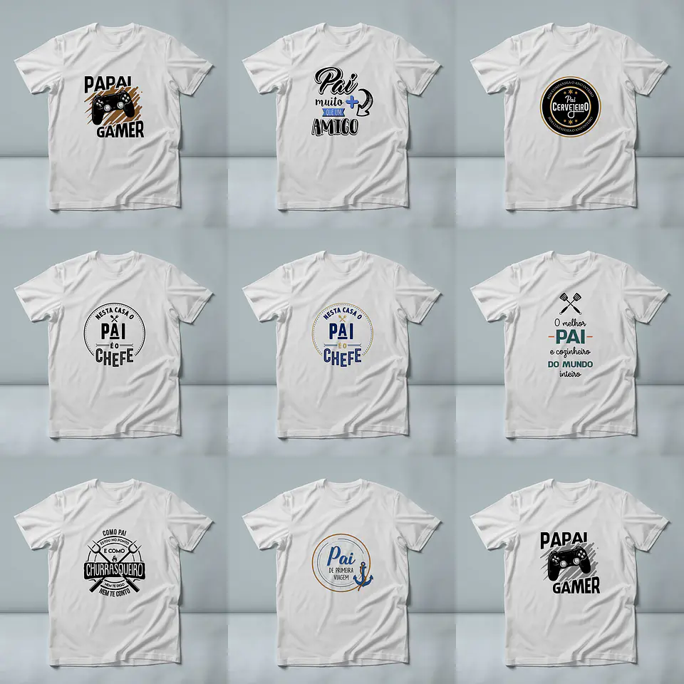 60 Artes para Camisa Dia dos Pais Arquivo em Jpg/Png 5
