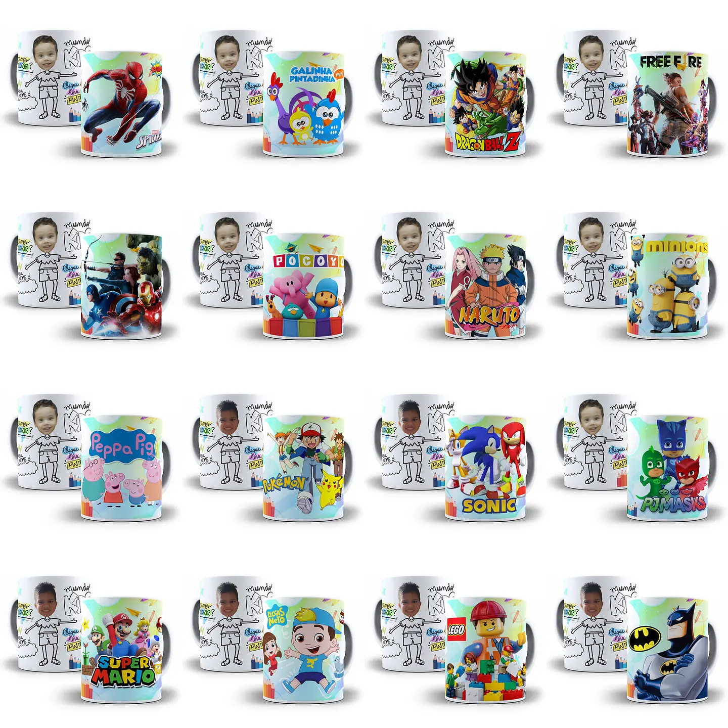 210 Artes para Caneca Dia das Crianças Sublimação Arquivo em Jpge/Png 3