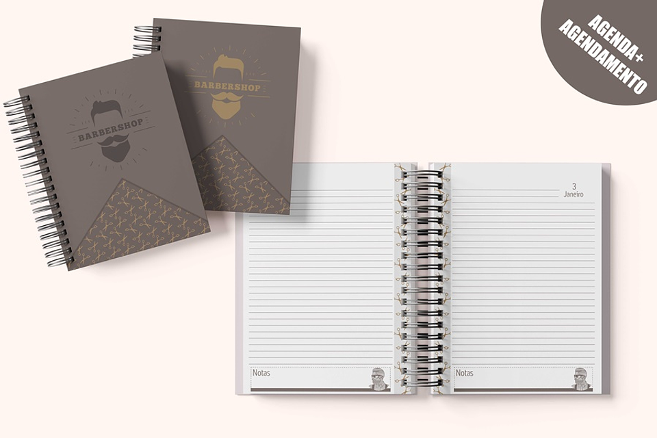 Arte para Agenda Barbearia Shop PDF 2022 2