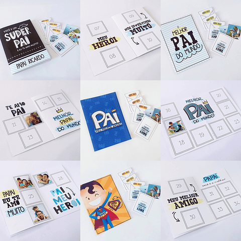 Artes para Álbum Dia dos Pais Presente Fotos 2022