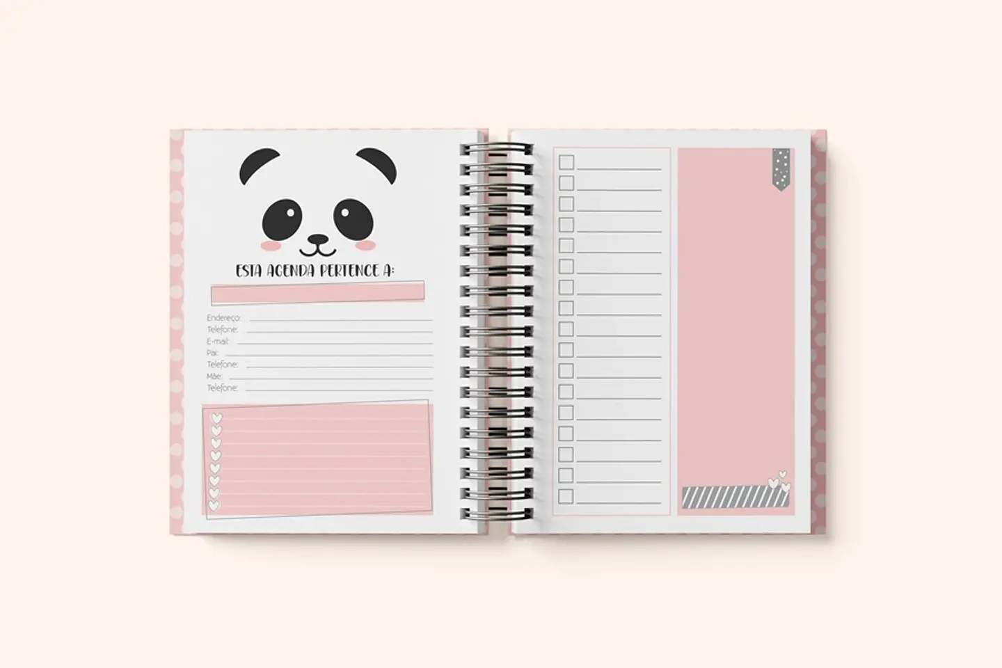 Arte para Agenda Panda Escolar Permanente 2022 PDF 3