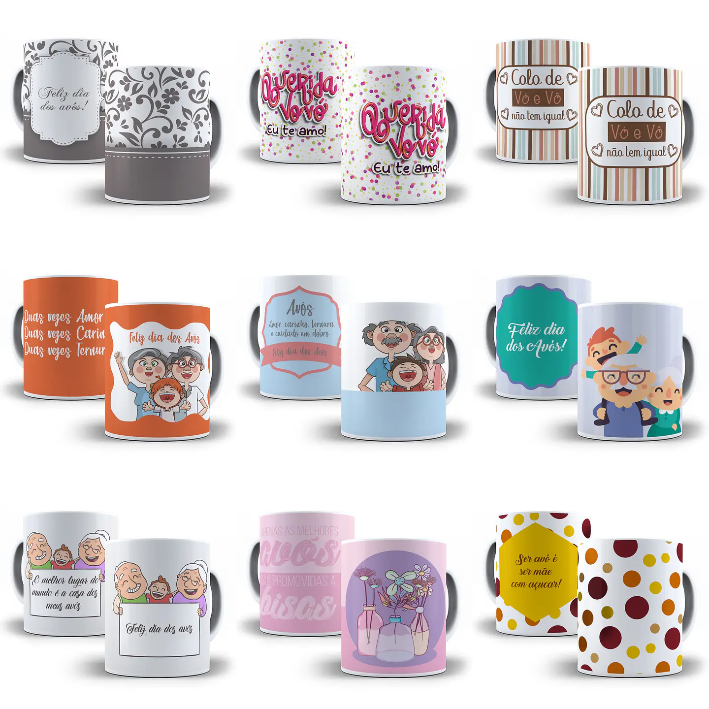 234 Artes para Caneca Dia dos Avós Sublimação Arquivo em Jpge/Png 4
