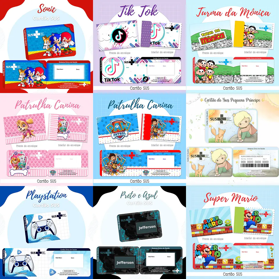 119 Artes para Cartão SUS Arquivo em Png 8