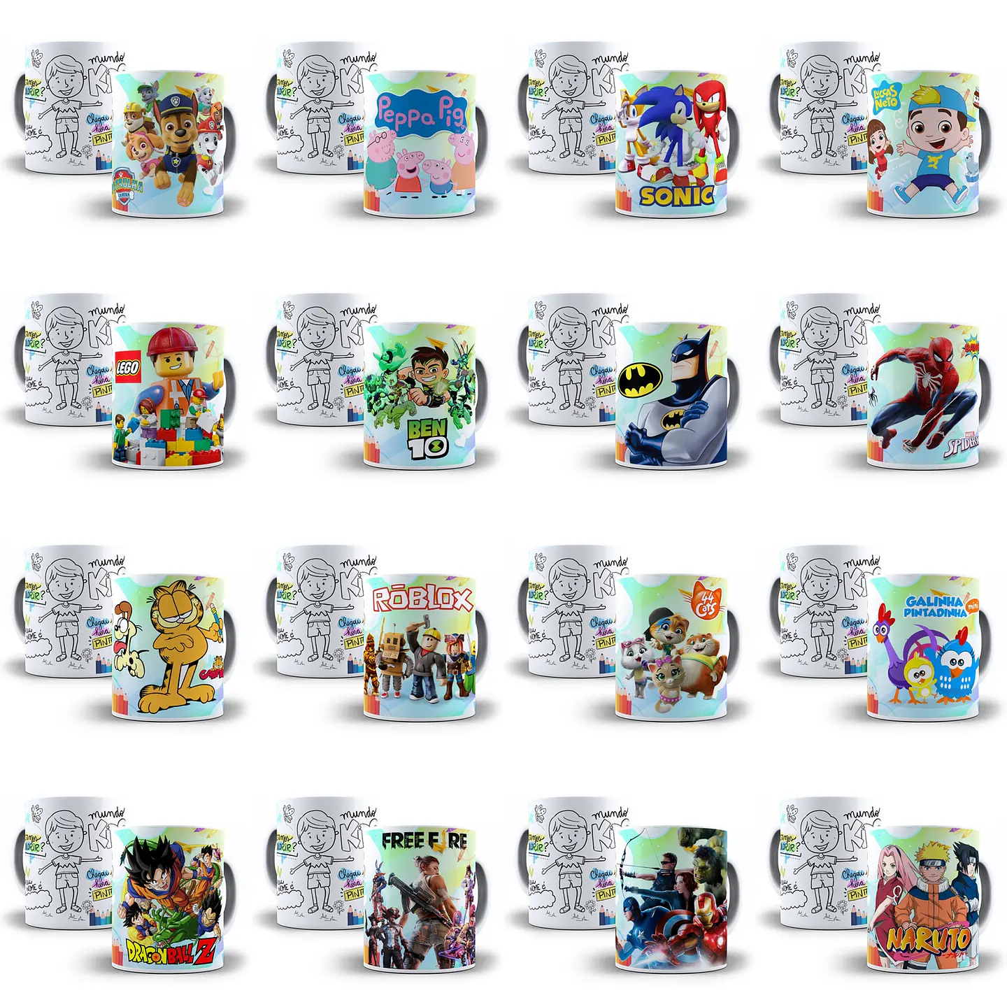210 Artes para Caneca Dia das Crianças Sublimação Arquivo em Jpge/Png 4