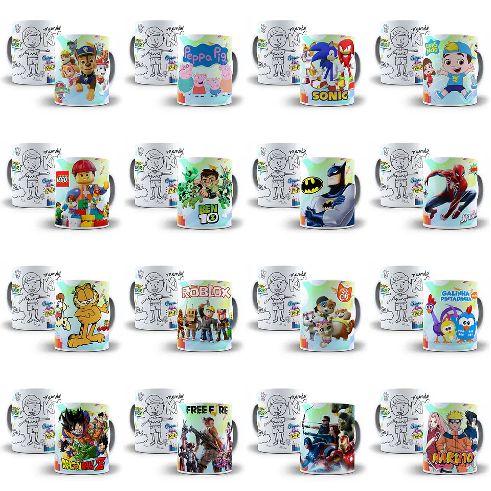210 Artes para Caneca Dia das Crianças Sublimação Arquivo em Jpge/Png 4