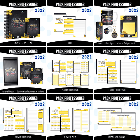 Pacote Artes para Agendas Caneca Professor Giz 2022 Arquivos Pdf Jpge