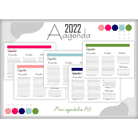 Pacote Kit 43 Artes Agendas 2022 Arquivos Pdf e Jpge