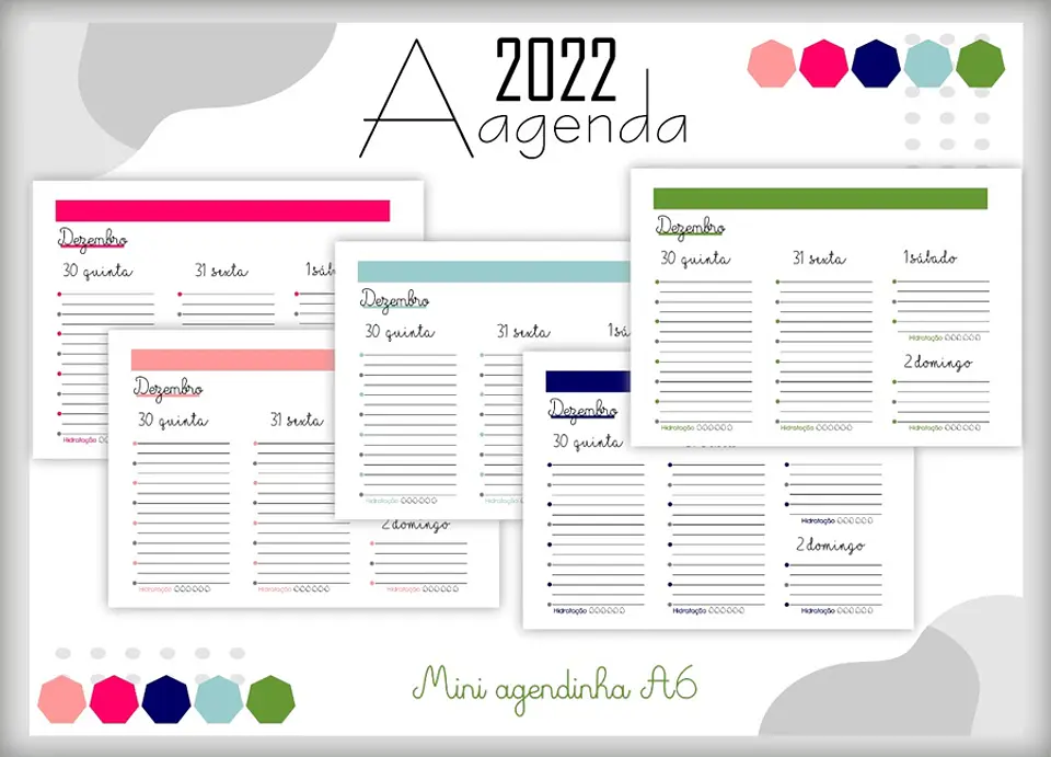 Pacote Kit 43 Artes Agendas 2022 Arquivos Pdf e Jpge 2