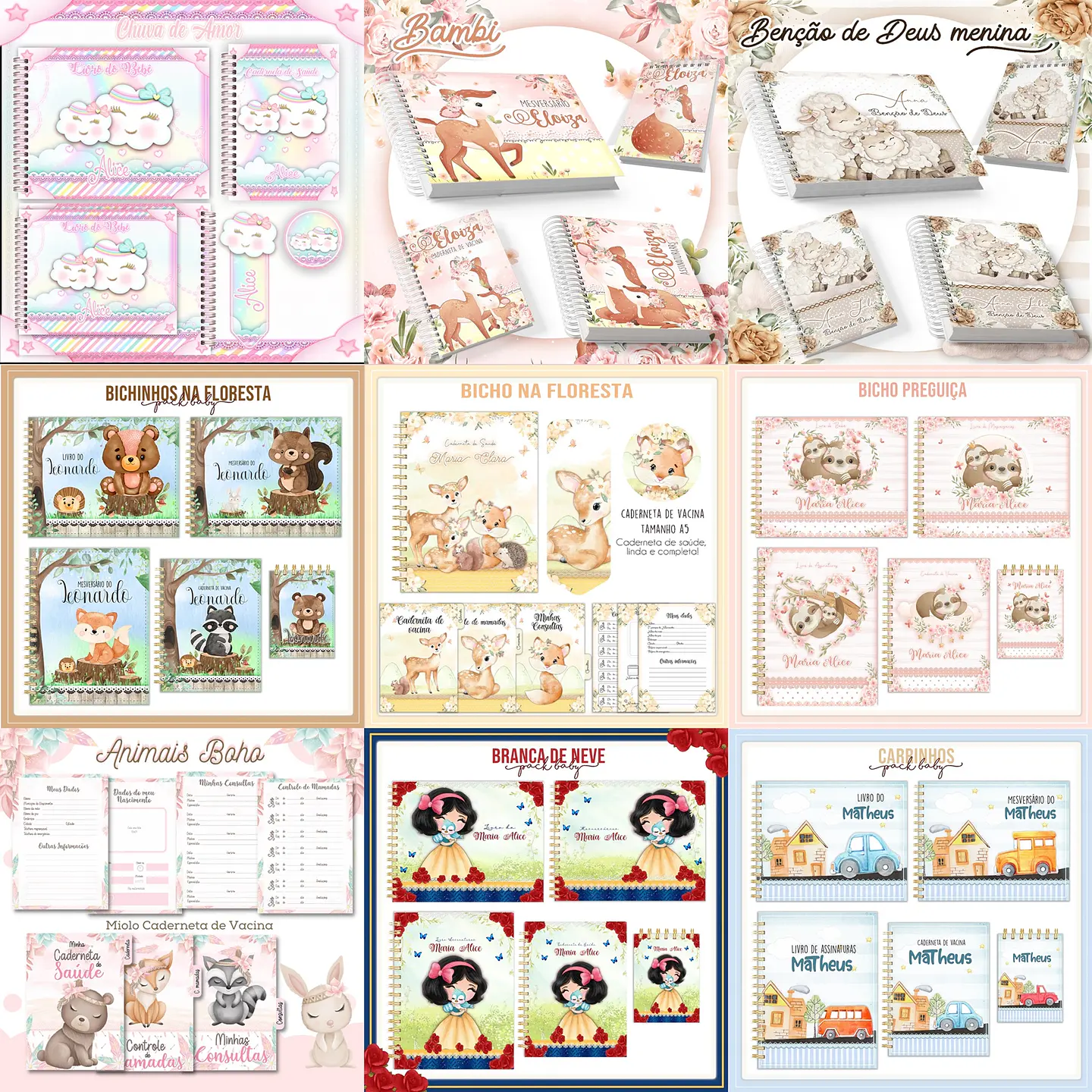 Pacote Cadernetas De Vacina E Livro Infantil Arquivos em Pdf e Jpg 2