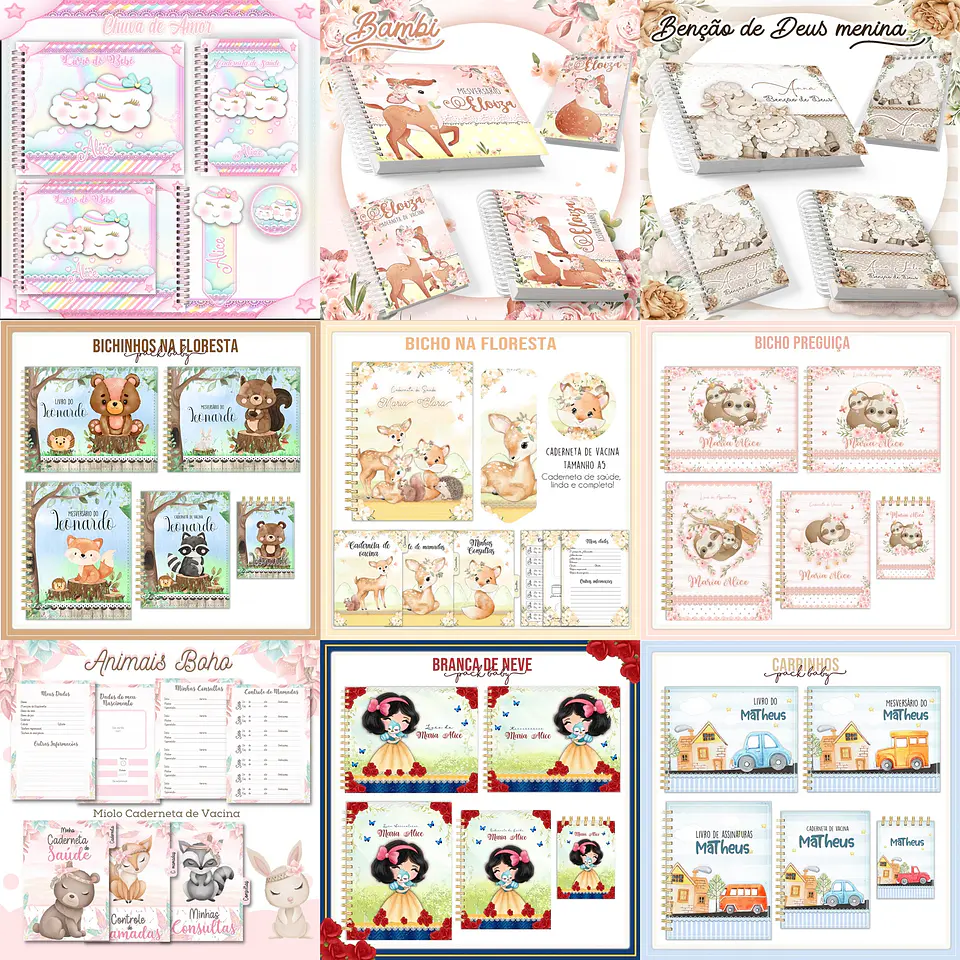 Pacote Cadernetas De Vacina E Livro Infantil Arquivos em Pdf e Jpg 2