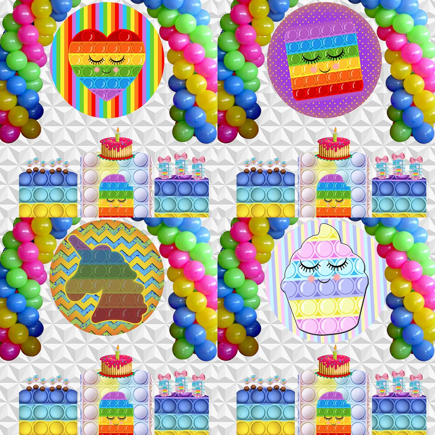 Pacote Artes Festa Pop It Painel Balinhas Arquivos Svg Dxf Pdf Png 2