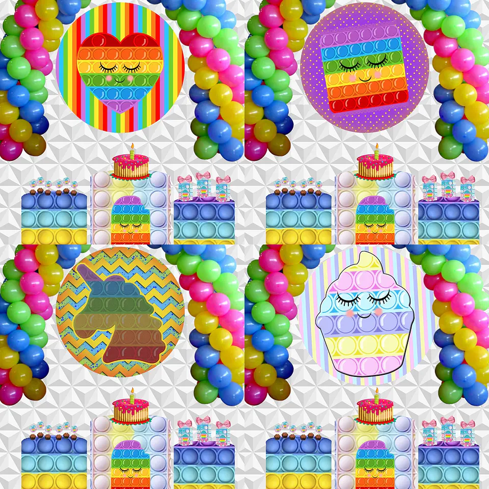 Pacote Artes Festa Pop It Painel Balinhas Arquivos Svg Dxf Pdf Png 2