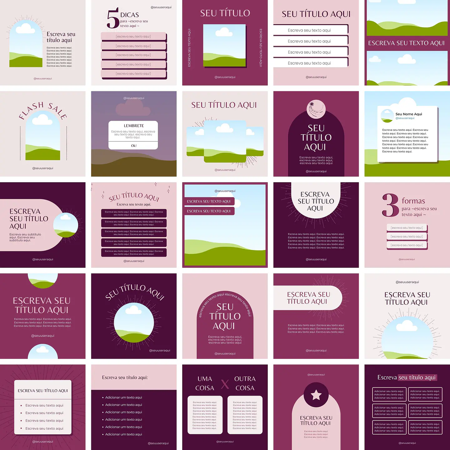 Pack Canva Terapias Holística Editáveis 25 Artes + Bônus 1