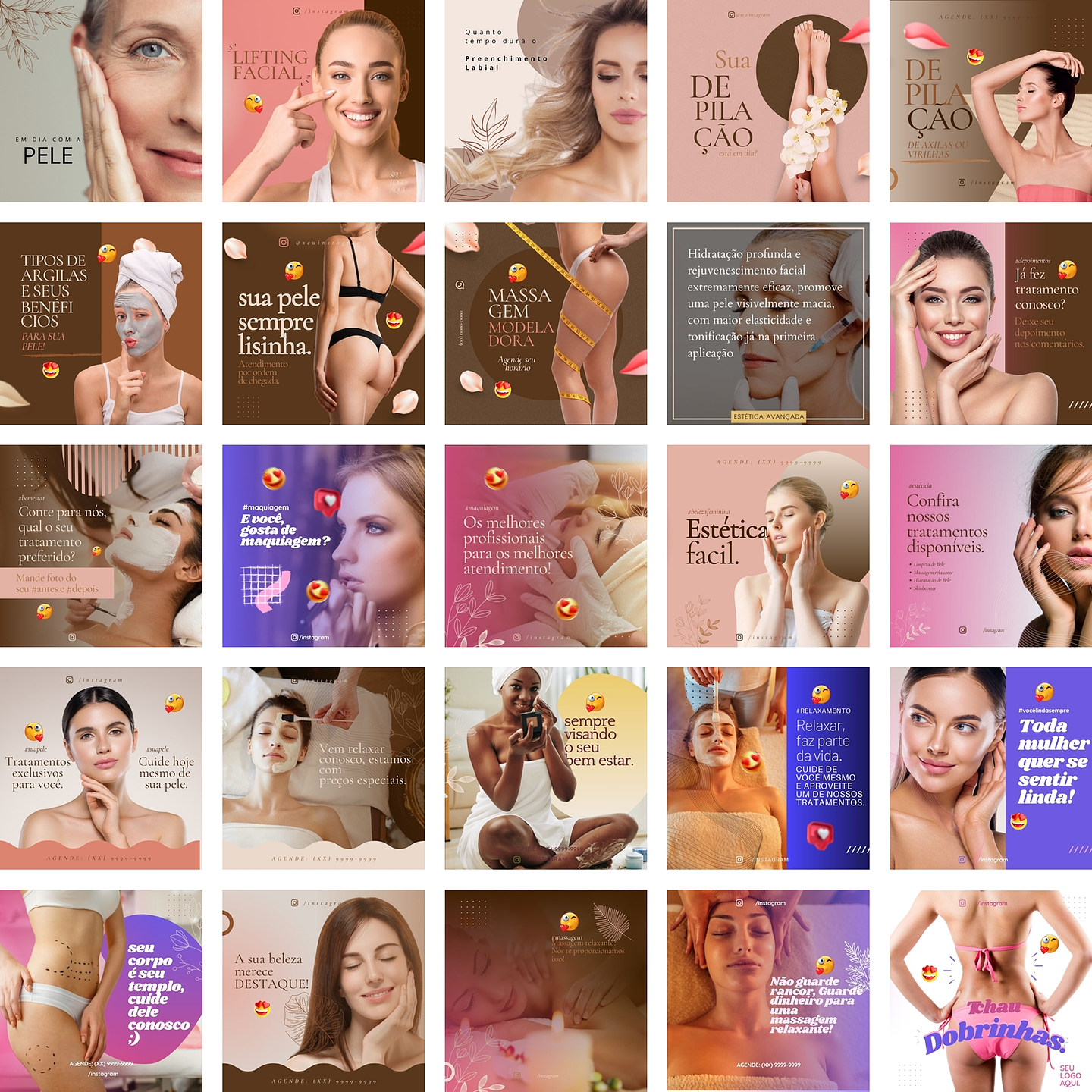 Pack Canva Estética Templates Editáveis 290 Artes + Bônus 1