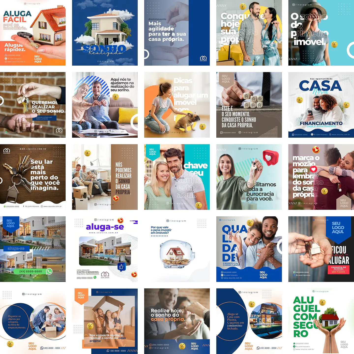 Pack Canva Imobiliaria Imoveis Templates Editáveis 255 Artes + Bônus 1