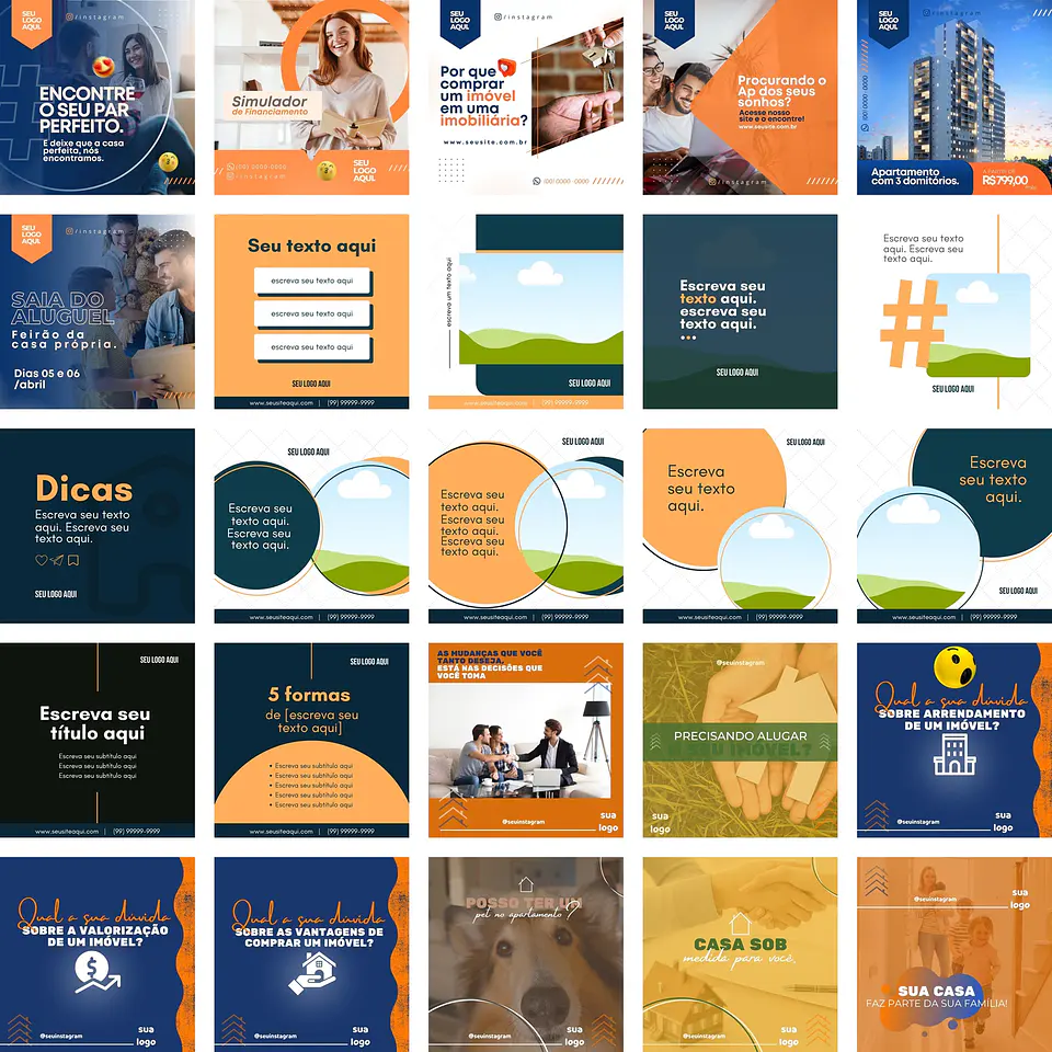 Pack Canva Imobiliaria Imoveis Templates Editáveis 255 Artes + Bônus 2
