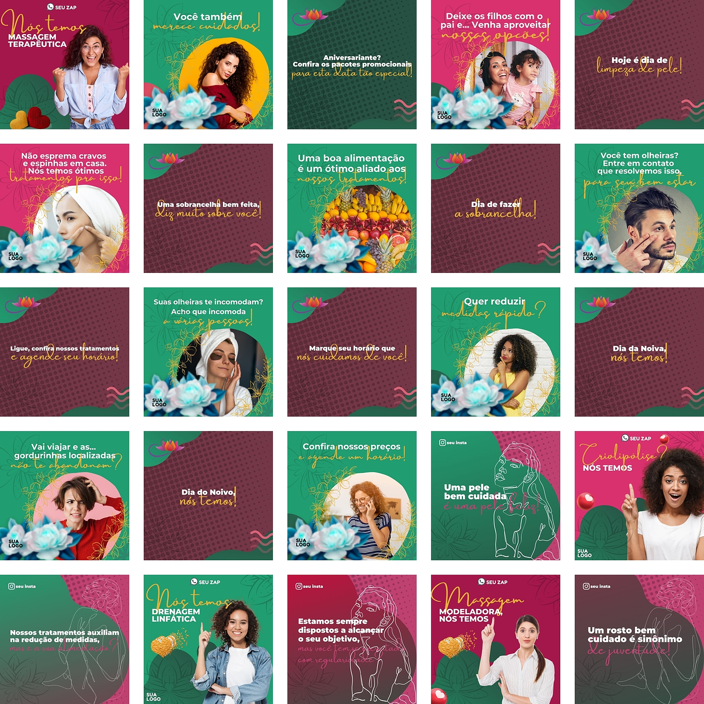 Pack Canva Estética Templates Editáveis 290 Artes + Bônus 5