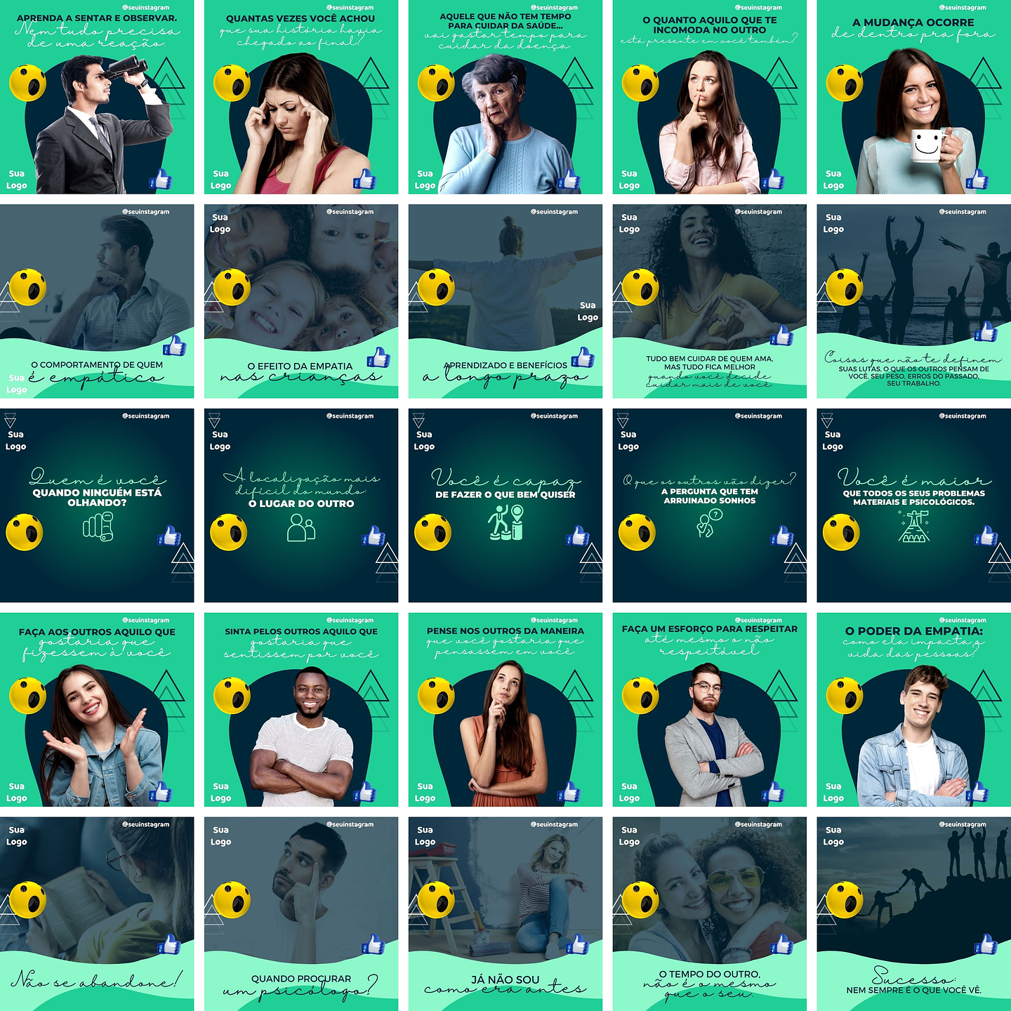 Pack Canva Psicologo 3.0 Templates Editáveis 100 Artes + Bônus 1