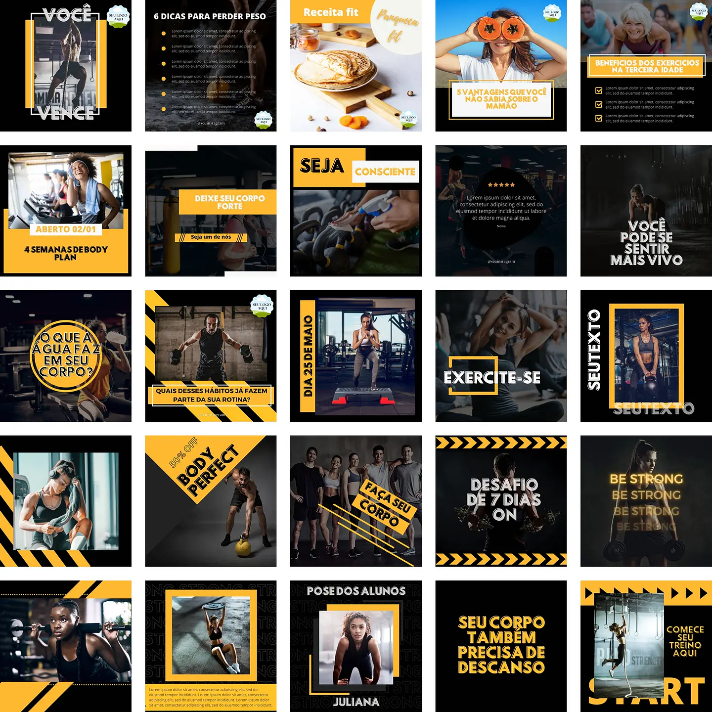Pack Canva Academia 2.0 Templates Editáveis 25 Artes + Bônus 1