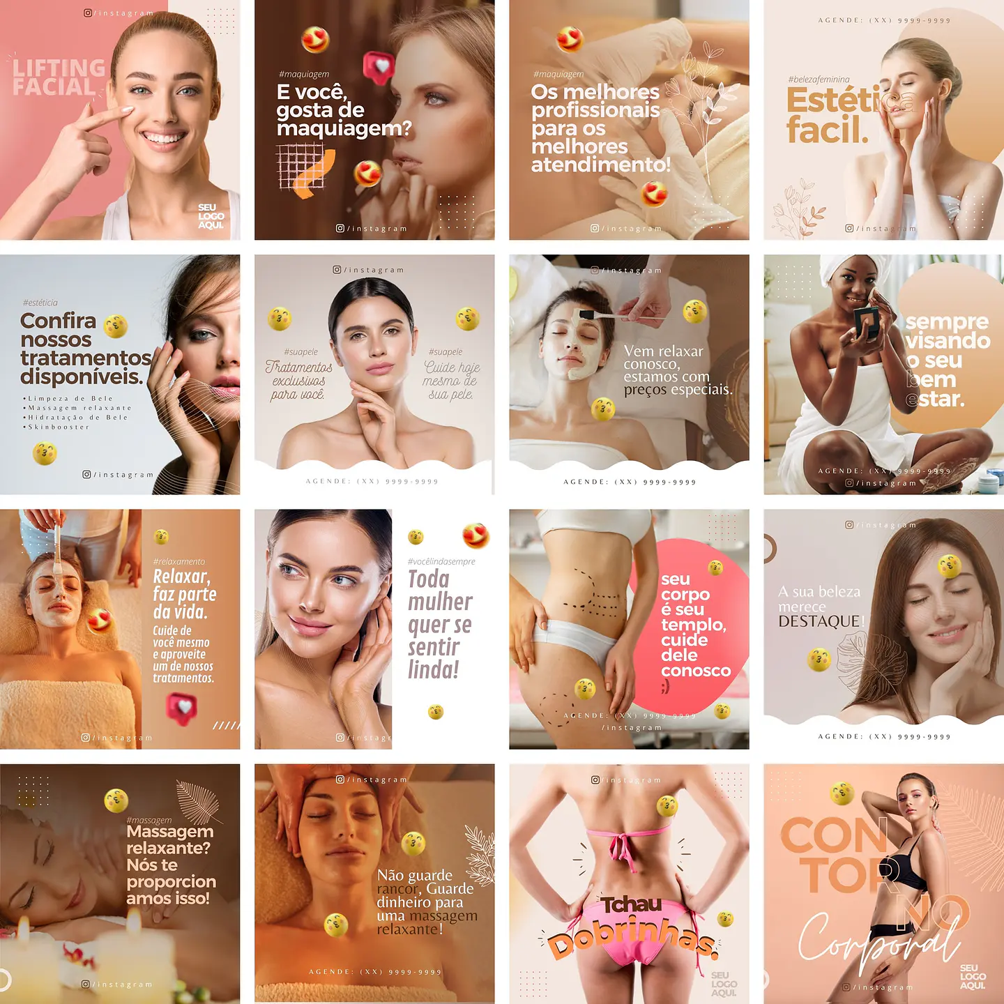 Pack Canva Estética Templates Editáveis 43 Artes + Bônus 3