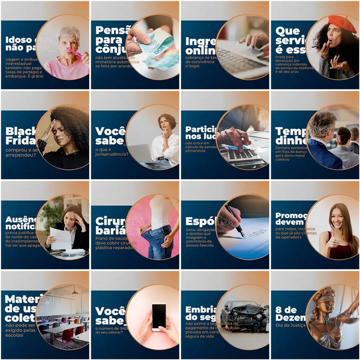 Pack Canva Advogado Advocacia Templates Editáveis 200 Artes + Legendas 1