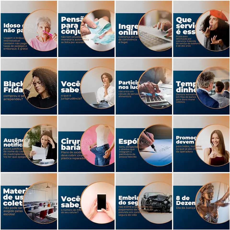 Pack Canva Advogado Advocacia Templates Editáveis 200 Artes + Legendas 1