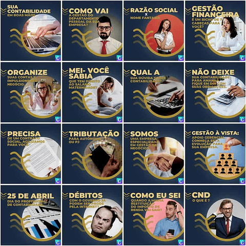 Pack Canva Contabilidade Templates Editáveis 200 Artes + Legendas