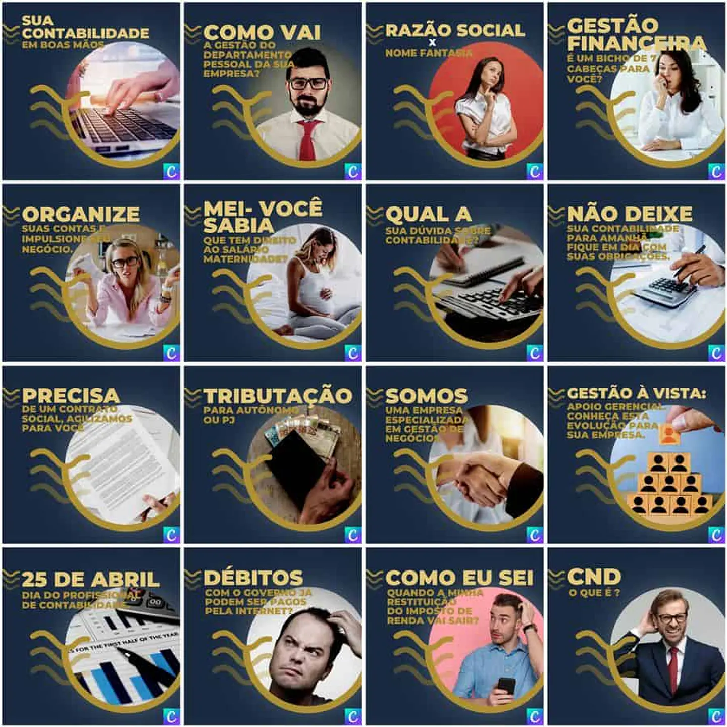 Pack Canva Contabilidade Templates Editáveis 200 Artes + Legendas 1