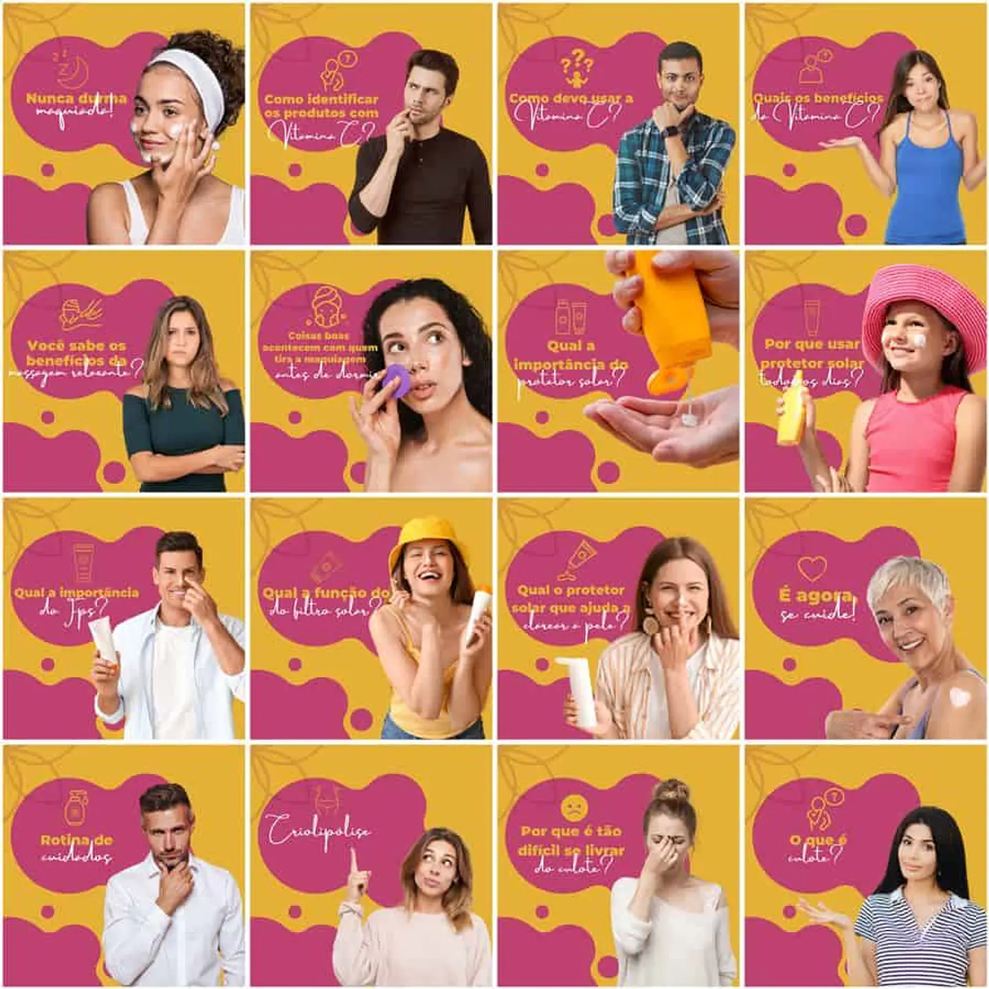 Pack Canva Estética Beleza Templates Editáveis 200 Artes + Legendas 2