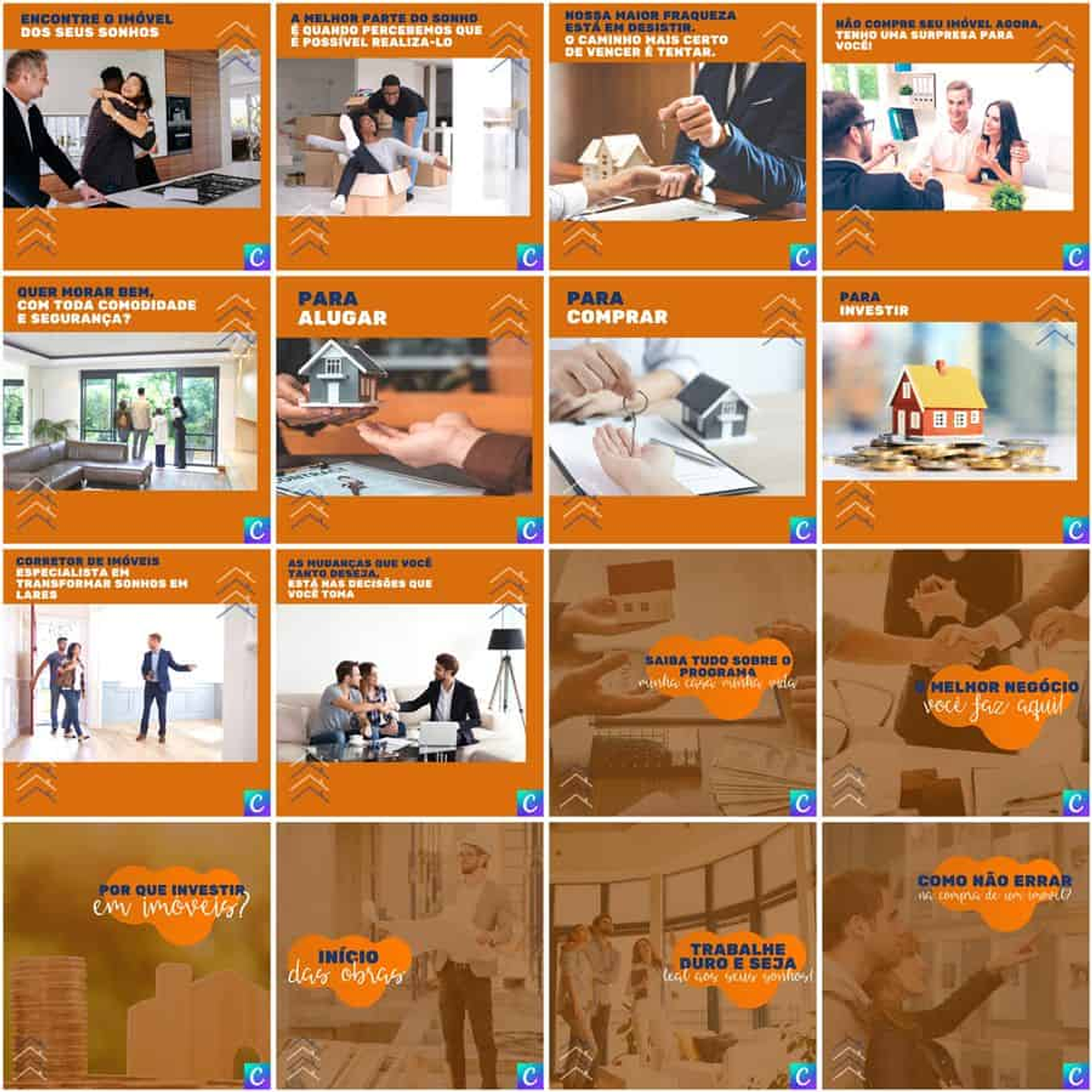 Pack Canva Imobiliária Templates Editáveis 200 Artes + Legendas 2