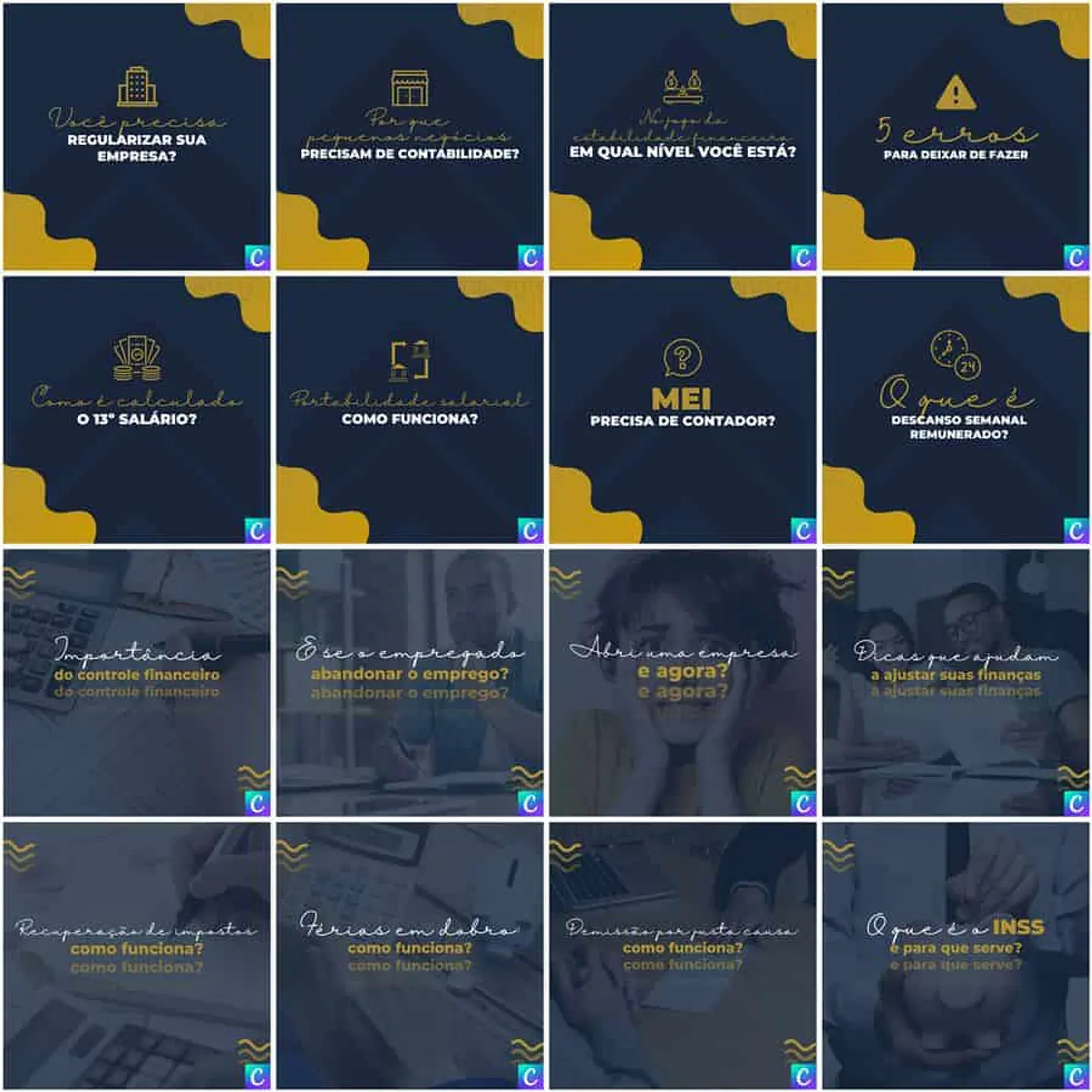 Pack Canva Contabilidade Templates Editáveis 200 Artes + Legendas 5