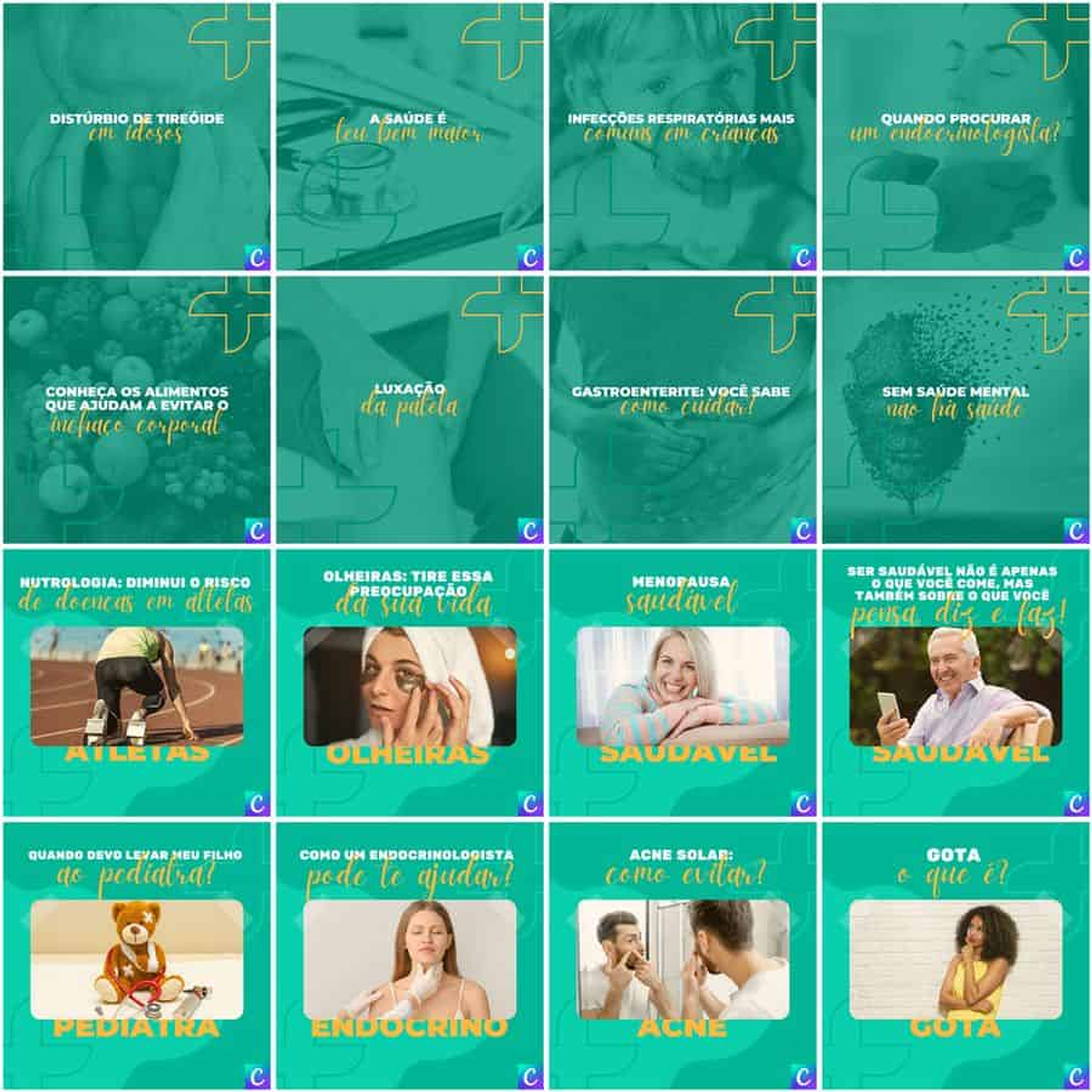 Pack Canva Clinicas Medica Templates Editáveis 200 Artes + Legendas 6